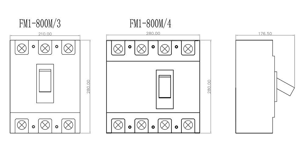 Thermal Magnetic Release Mccb 3p 800a